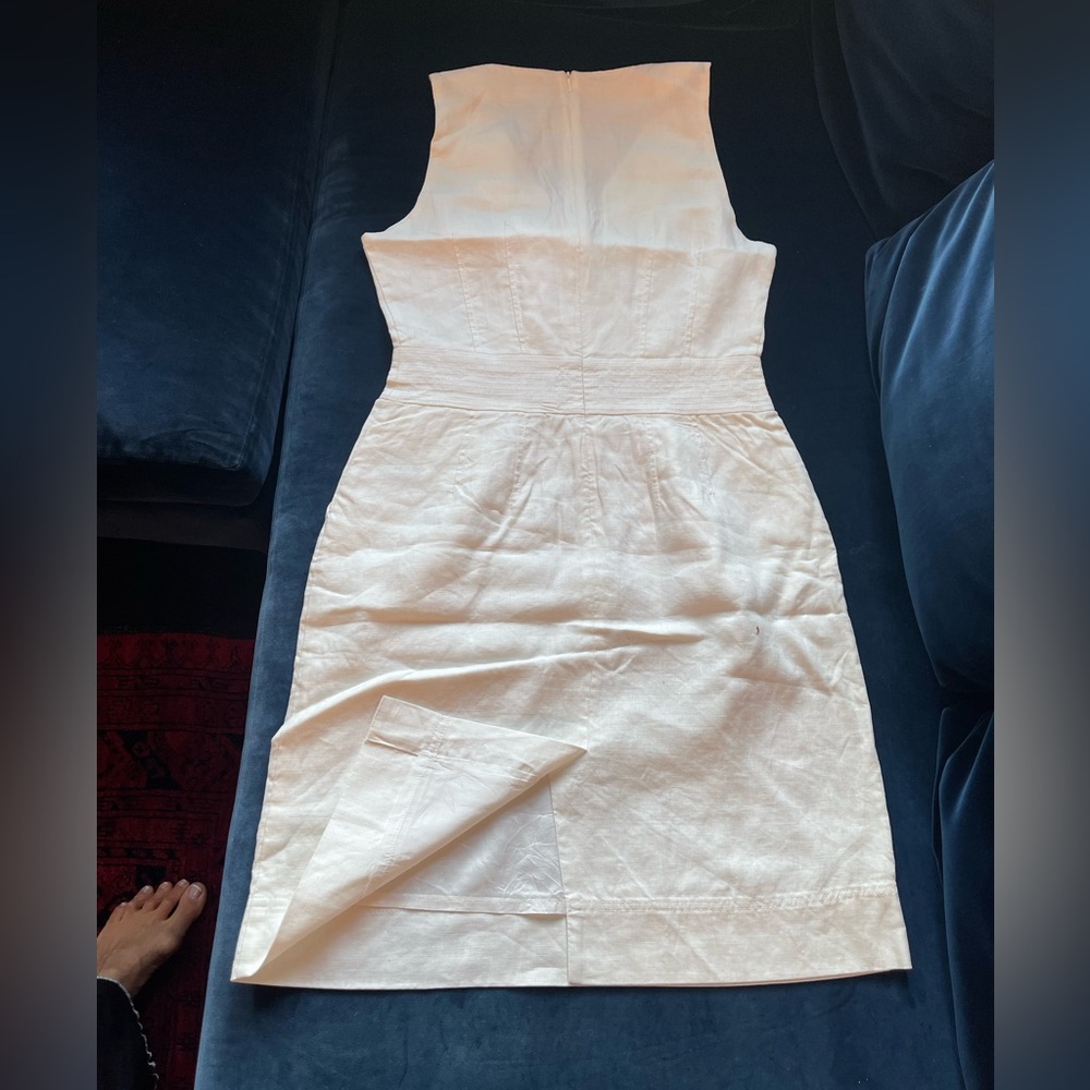 Mexx Elegant Cream Sleeveless Dress 100% Linen